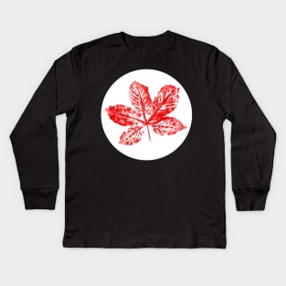 Buckeye Leaf Kids Long Sleeve T-Shirt